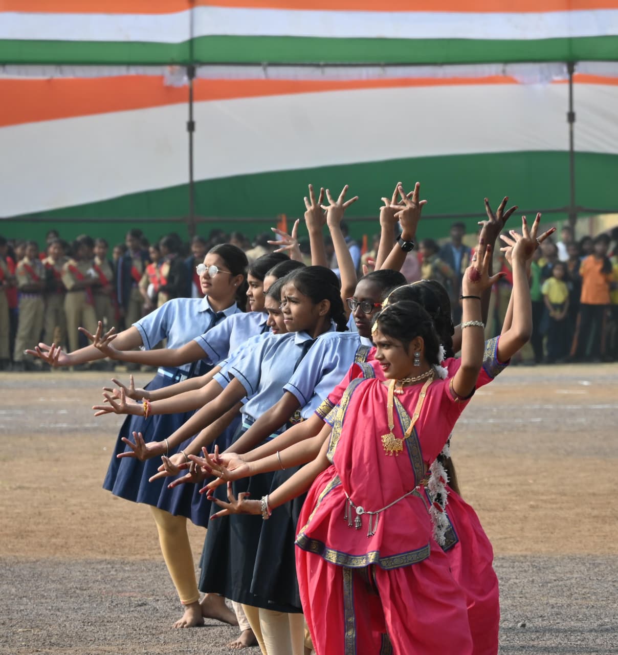 गणतंत्र दिवस समारोह का हुआ अंतिम पूर्वाभ्यास, छात्रों ने दी आकर्षक प्रस्तुति